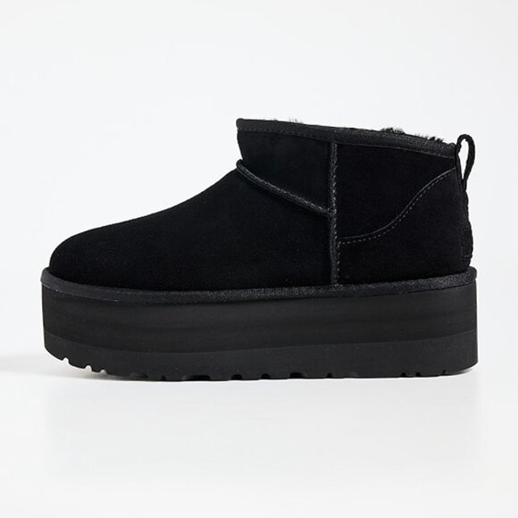 UGG Shoes - NEW UGG Classic Ultra Mini Black Platform Size 7